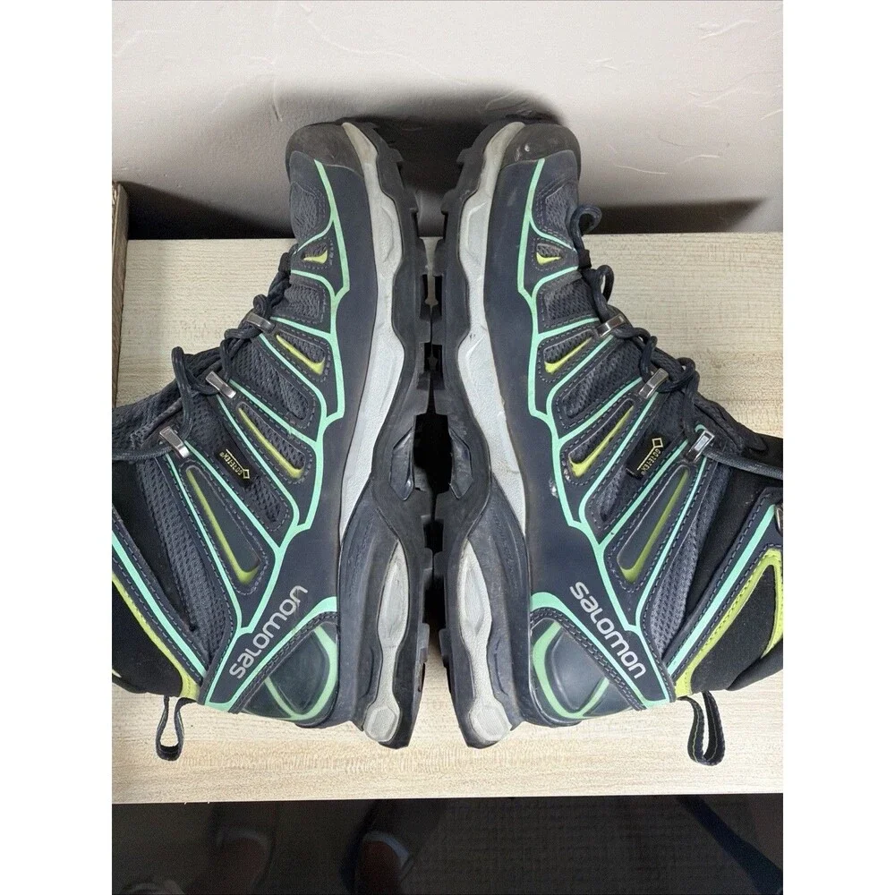 Salomon X-Ultra Mid GTX Blue Waterproof Women's Hiking Boots Sz 9